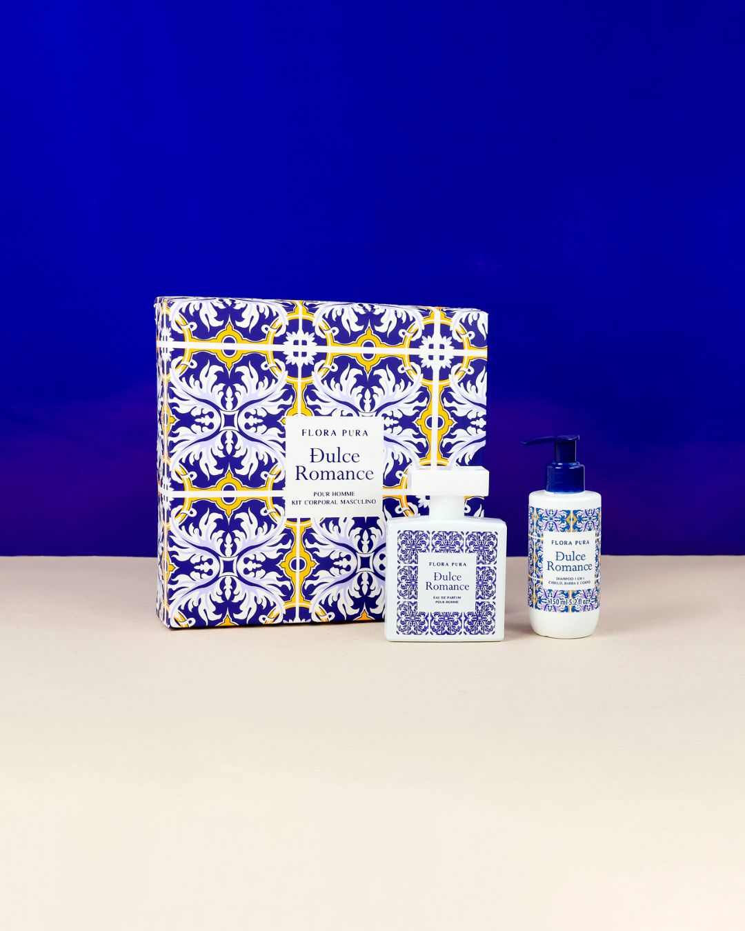 KIT MASCULINO DULCE ROMANCE-PERFUME +SHAMPOO 3EM1-F.PURA - Imagem 4