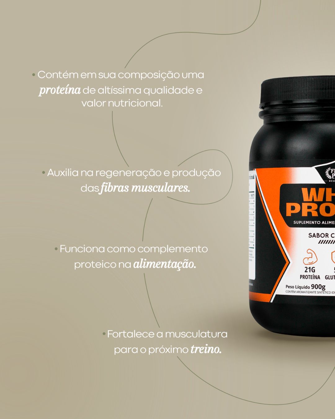 WHEY PROTEIN 900G-SABOR CHOCOLATE | FLORA PURA - Imagem 2