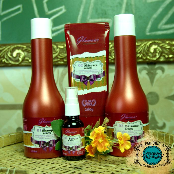 KIT CAPILAR GLAMOUR PROFISSIONAL - B-TOX RECONSTRUÇÃO 780 ML | FLORA PURA - Imagem 2