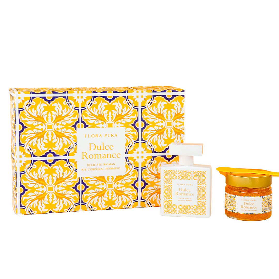 KIT FEMININO DULCE ROMANCE - PERFUME + GELATINA  P/BANHO | FLORA PURA - Imagem 3