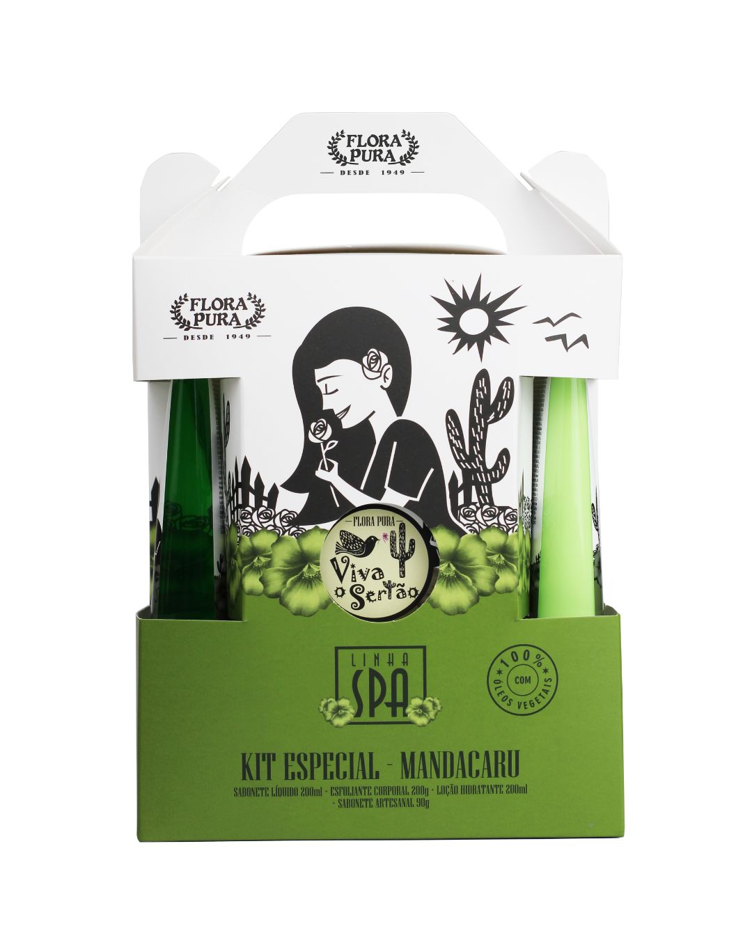 KIT ESPECIAL VIVA O SERTÃO - LINHA SPA - MANDACARU 690 G | FLORA PURA - Imagem 3