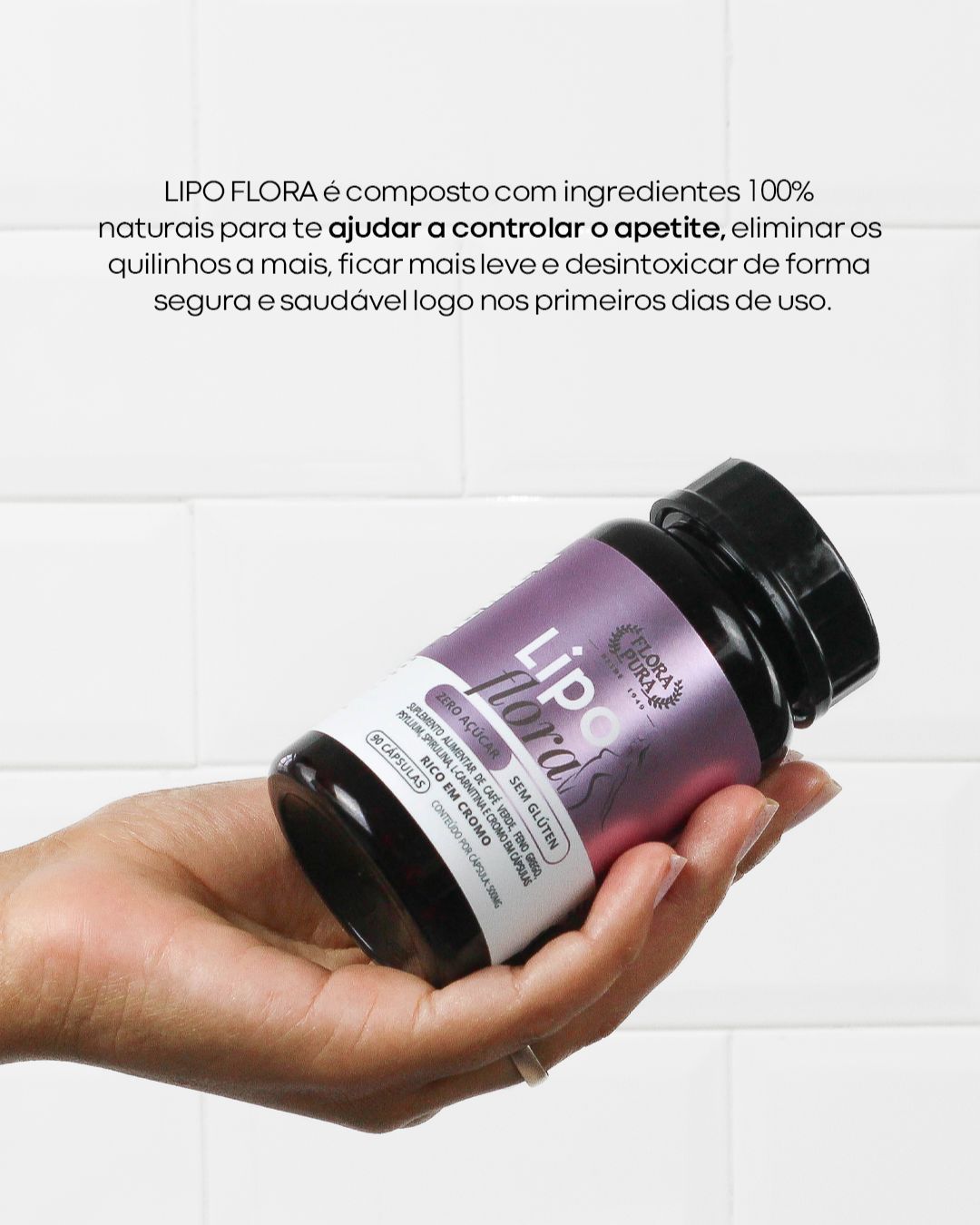 LIPO FLORA-90CAPS- 500MG-FLORA PURA - Imagem 2