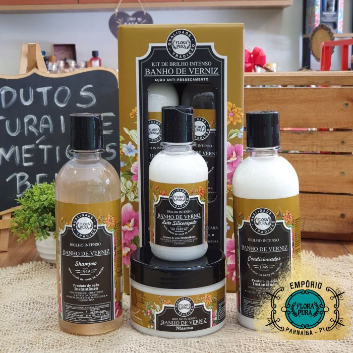 KIT BANHO DE VERNIZ  1260ML | FLORA PURA - Imagem 2