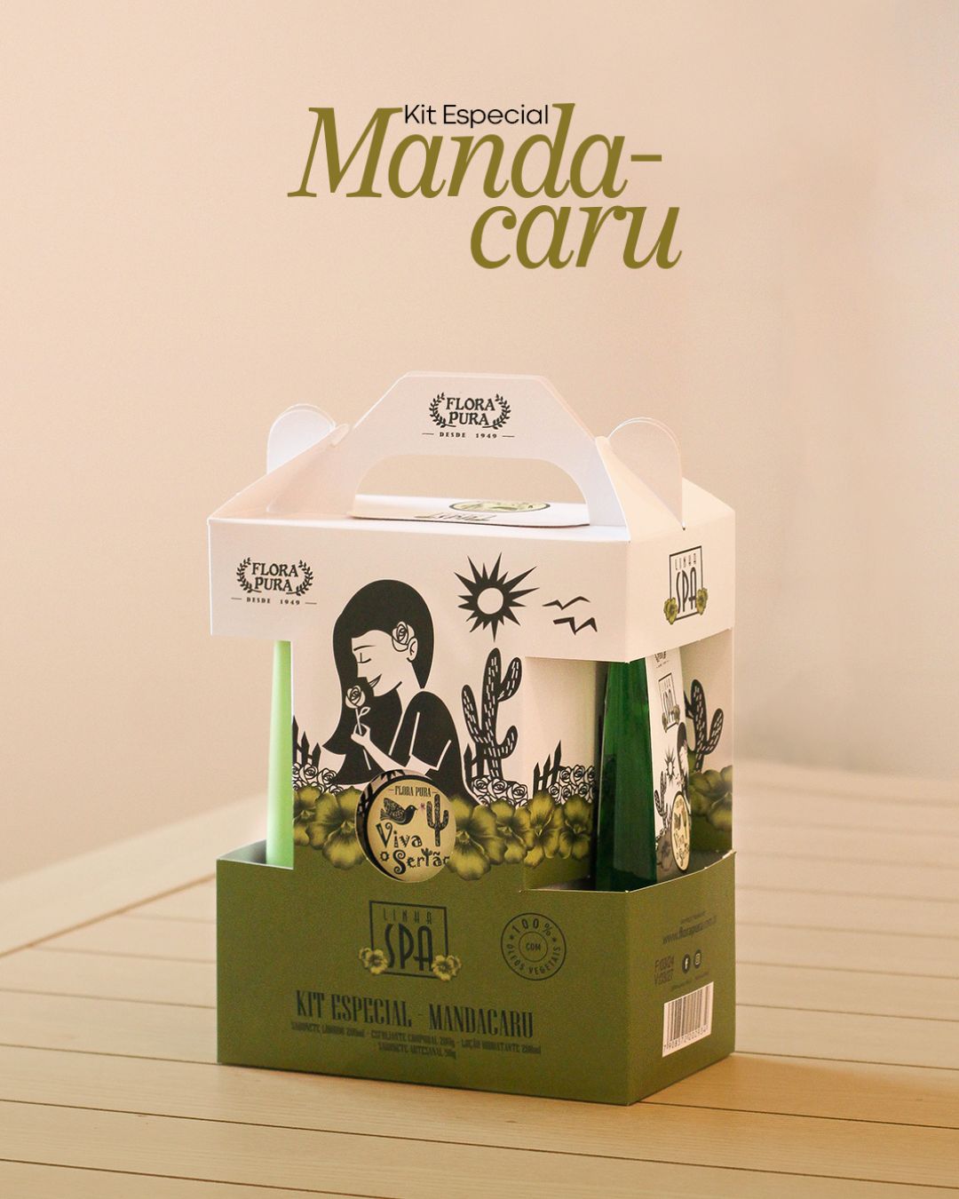 KIT ESPECIAL VIVA O SERTÃO - LINHA SPA - MANDACARU 690 G | FLORA PURA - Imagem 2