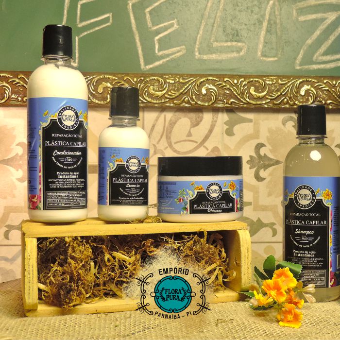 KIT BRILHO INTENSO PLASTICA CAPILAR 1260ML | FLORA PURA - Imagem 2